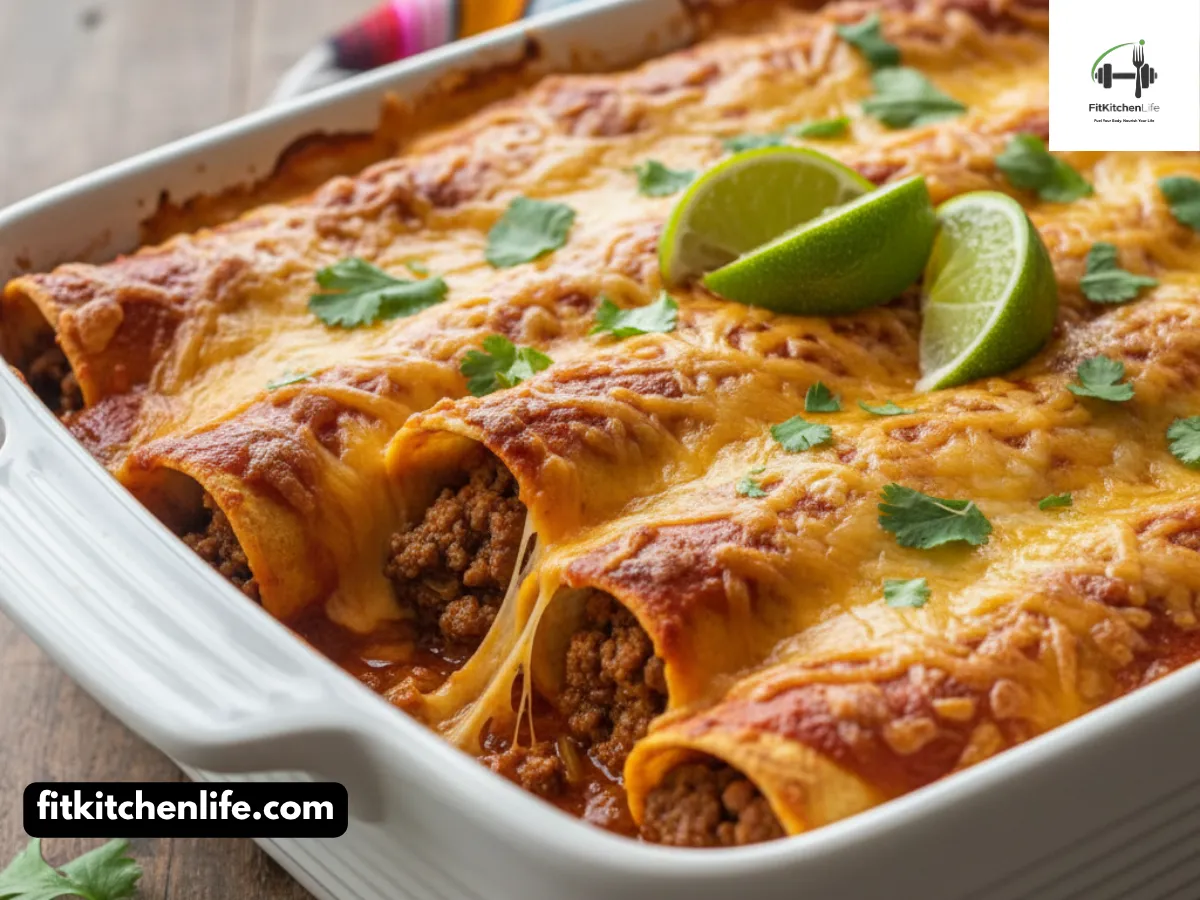 Cheesy Beef Enchiladas Spicy Mexican Bake in 45 Minutes