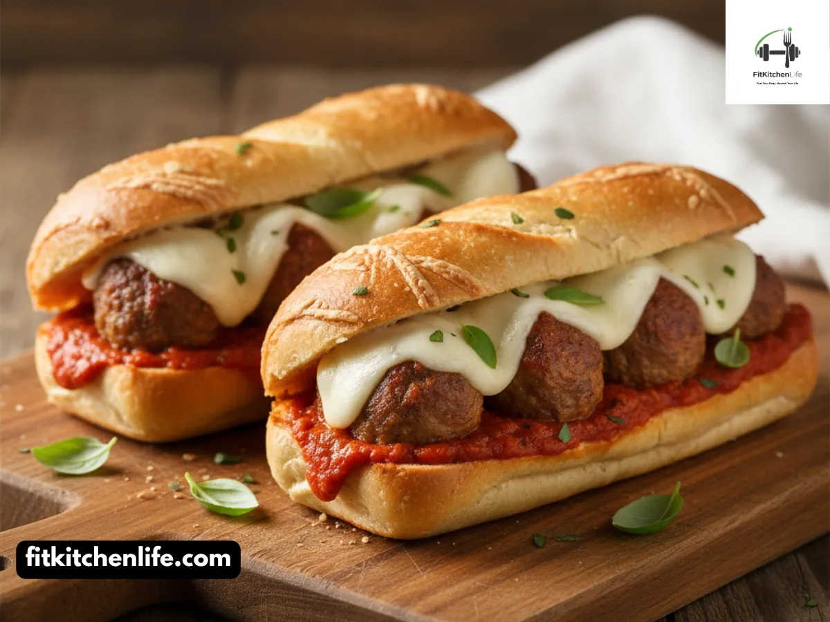 healthy meatball subs, baked meatballs recipe, homemade marinara sauce, italian american comfort food, light sandwich recipes, low fat meatballs, oven baked meatball sub, lean ground beef and turkey recipe, whole grain sandwich ideas, weeknight dinner recipes, healthy comfort food, easy family dinners, modern italian cuisine, low calorie sandwiches, high protein meal prep