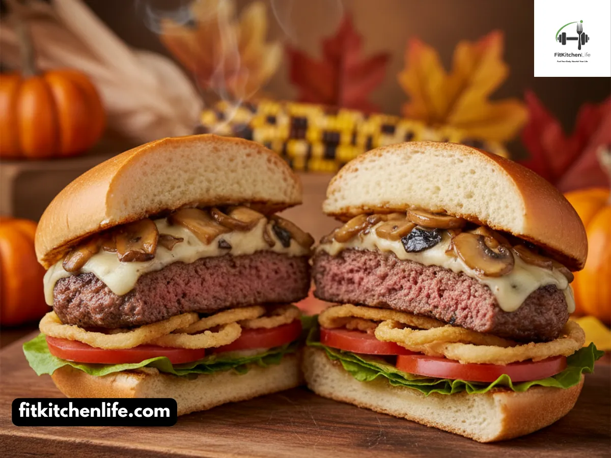 Savory Mushroom Swiss Burger Earthy, Melty Grill Joy in 25 Minutes