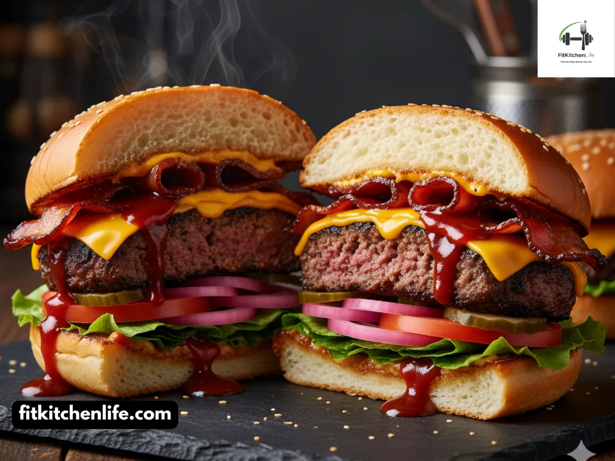 Smoky Bacon BBQ Burger Crispy, Tangy Grill Bliss in 25 Minutes