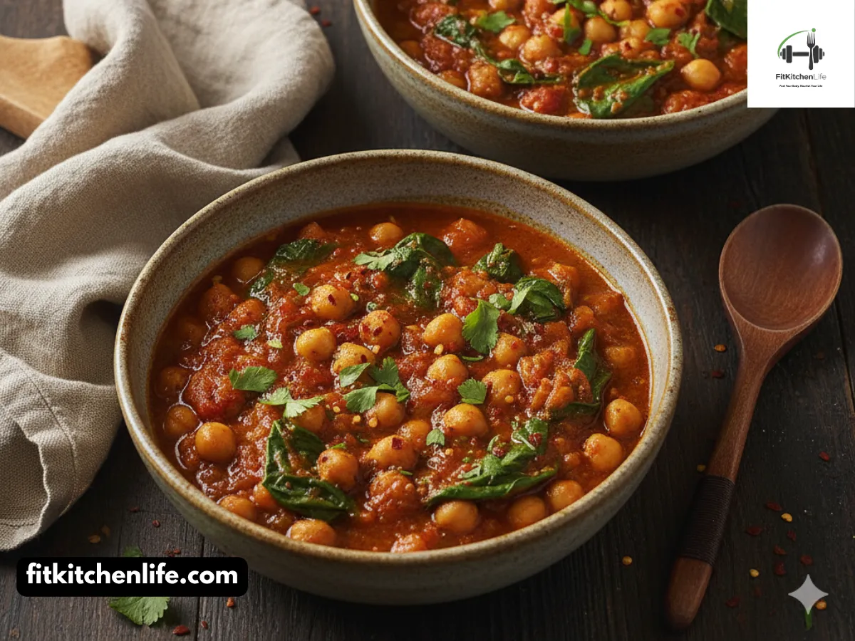 Spicy Chickpea and Spinach Stew Hearty Vegan Comfort in a Bowl
