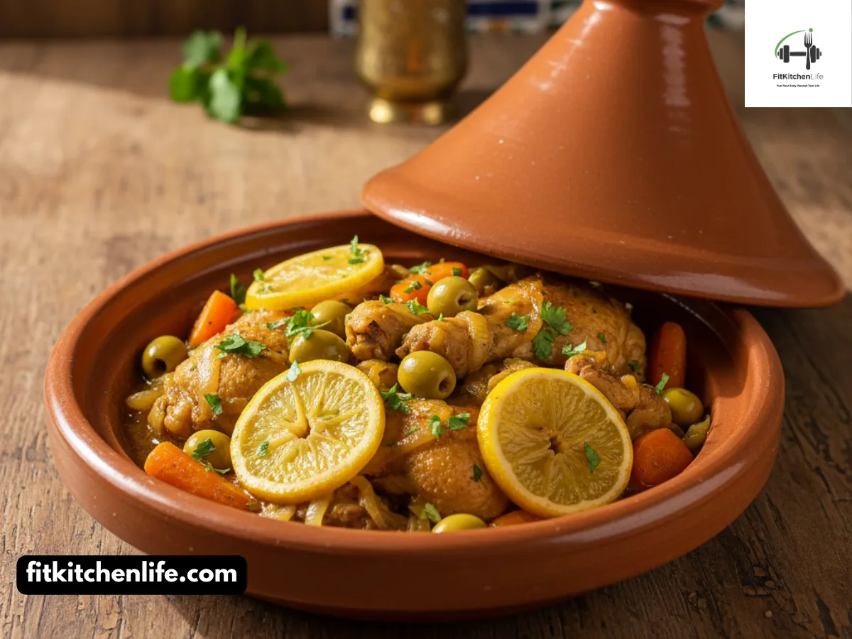 Traditional Moroccan Chicken Tagine with Preserved Lemons and Olives A Fragrant Culinary Masterpiece