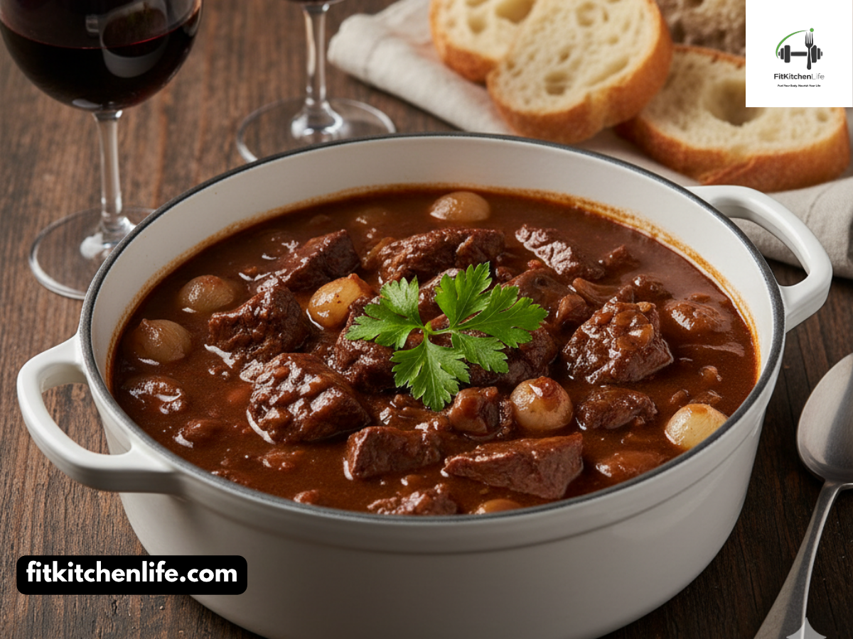 🍷 Classic French Boeuf Bourguignon Julia Child’s Legendary Red Wine Beef Stew