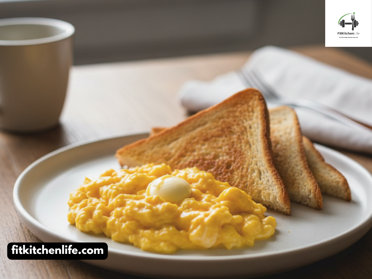 Fluffy Scrambled Eggs with Toast A Classic Diner Breakfast Reimagined