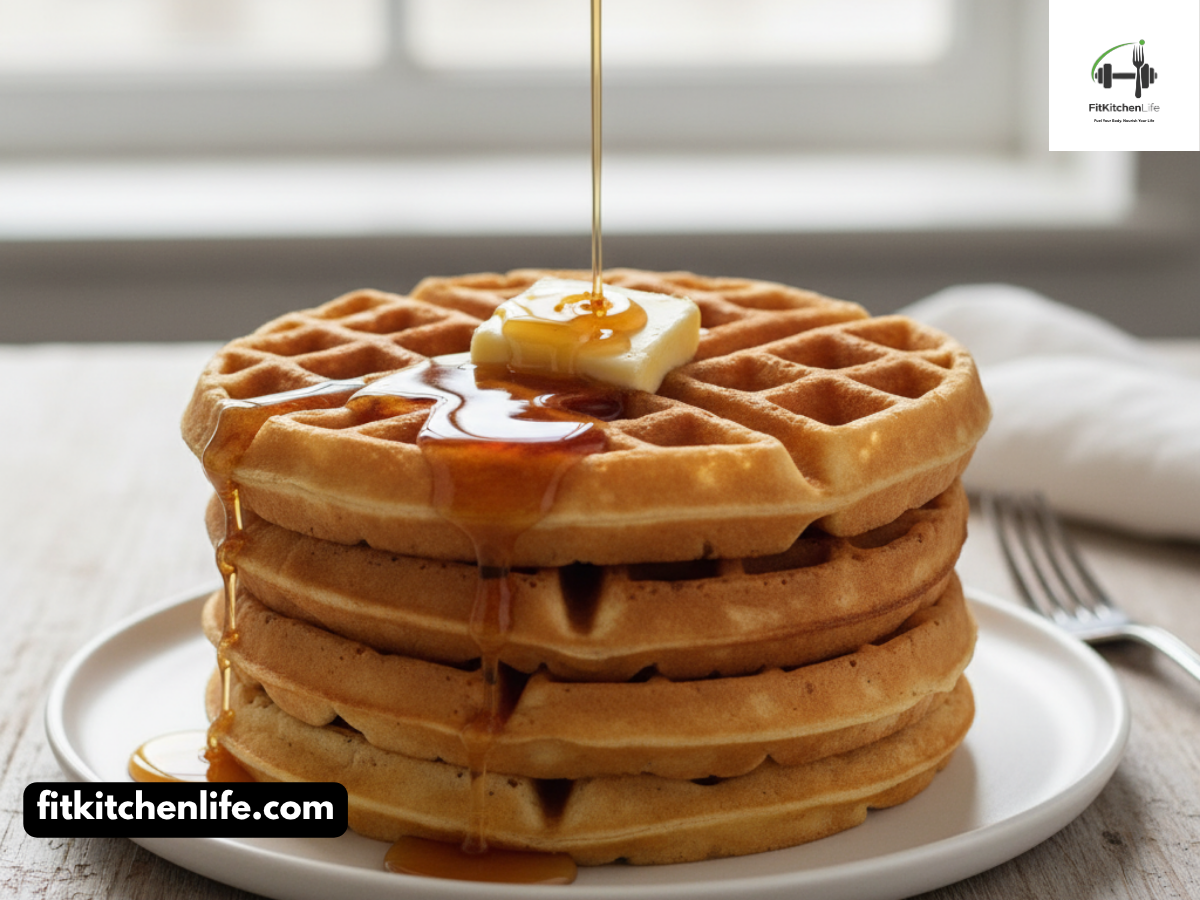 Golden Waffles with Maple Syrup The Ultimate Crispy-Edge Breakfast Classic